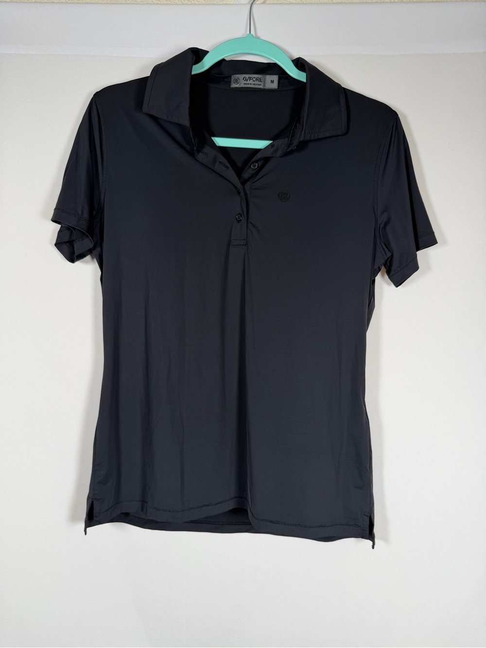 G/FORE Women's Black Short-Sleeve Polo - Golf, Preppy, Tennis Prep